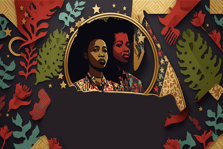 Juneteenth Independence Day. Generative AI illustration.の素材