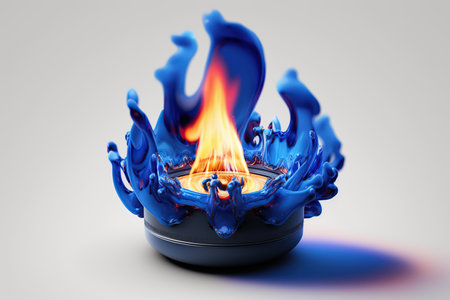 natural gas price growth concept. Generative AI illustration.の素材