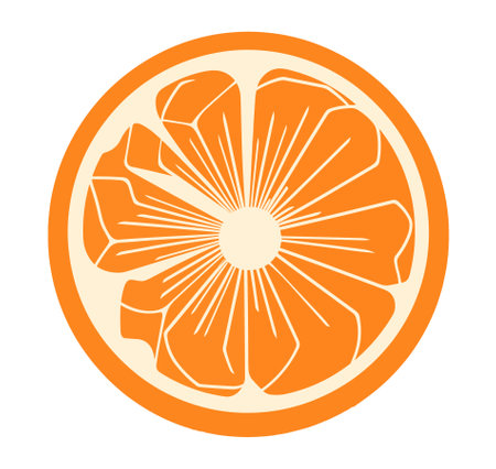 Orange illustration on white transparent background.の素材