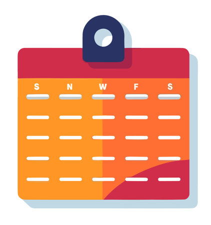 Calendar illustration on white transparent background.のイラスト素材
