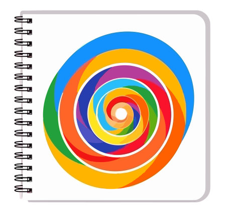 Note pad illustration on white transparent background.のイラスト素材