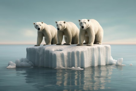 Climate change and global warming. Generative AI illustration.の素材