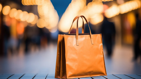 Black Friday shopping bag. AI Generated illustration.の素材