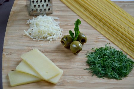 Ingredients for pastaの写真素材