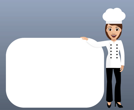 cook with ad spaceのイラスト素材