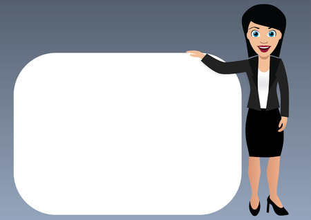 Business woman with ad spaceのイラスト素材