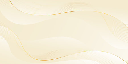 Abstract luxury background. Elegant white-cream modern wallpaper with wave shapes. Vector illustration. Suitable for web design, pages, templates, banners, and othersのイラスト素材