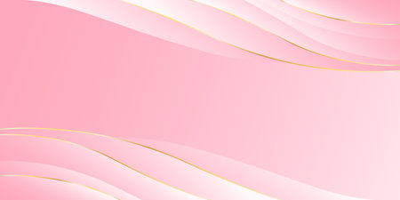 Elegant pink luxury background. Pink beauty dynamic wallpaper with wave shapes. Template banner background for beauty products, sales, ads, pages, events, web, and othersのイラスト素材