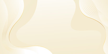 Abstract beige luxury wave background with gold lines. Elegant modern wallpapers. Template banner background for beauty products, sales, ads, events, web, and pagesのイラスト素材