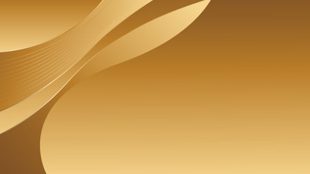 Elegant gold luxury wave background. Abstract wallpaper design. Suitable for Invitations, awards, sales, events, templates, banners, cards, covers, websites, pages and moreのイラスト素材