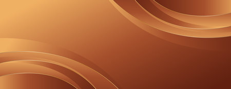Elegant bronze luxury curve background with gold accents. Abstract modern banner design for websites, headers, sale templates, business ads, awards, events, and moreのイラスト素材