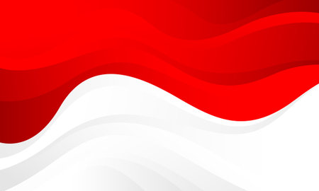 Indonesia Independence Day abstract wave backgroundのイラスト素材