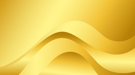 Bright gold abstract luxury wave background. Elegant wallpaper design. Suitable for Invitations, awards, sales, events, templates, banners, cards, covers, websites, pages and moreのイラスト素材