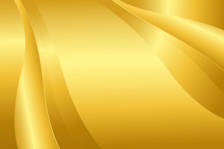 Bright gold abstract luxury wave background. Elegant metallic design style for templates, banners, cards, covers, sales, business, events, awards, websites, pages, and moreのイラスト素材