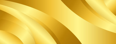 Bright gold abstract luxury banner background. Elegant metallic design style for banners, websites, headers, sale templates, business ads, awards, events, and moreのイラスト素材