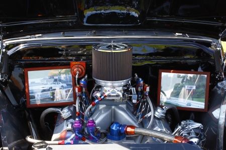 HAMPTON, VA-JUNE 9:A Chevy Pro Truck at the 3rd annual HCS car show at the Hampton Christian School in Hampton Virginia, 2012 in Hampton Virginia on June 9, 2012.のeditorial素材