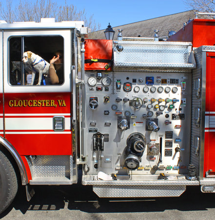 GLOUCESTER, VIRGINIA - APRIL 6: Gloucester Vol fire & Rescue in the Daffodil Parade on April 6, 2013...