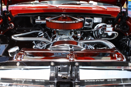 GLOUCESTER, VA- APRIL 13:Nova engine in the Daffodil car show sponsored by the MPCC(middle peninsula car club)at the Main St shopping center in Gloucester, Virginia on April 13, 2013のeditorial素材