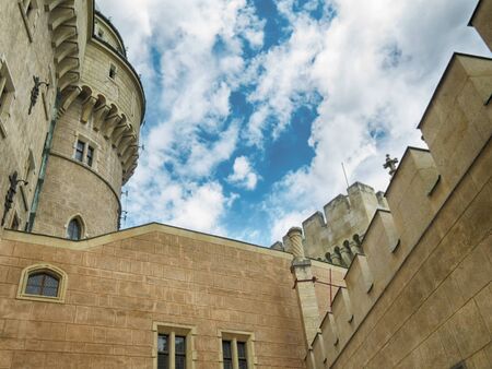 Bojnice, Slovakia - July 6, 2011: View of Stone Walls at Bojnice Castleのeditorial素材