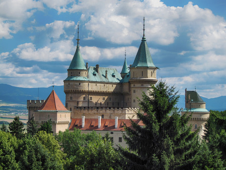 Bojnice, Slovakia - July 6, 2011: View of Bojnice Castle in Summer Timeのeditorial素材