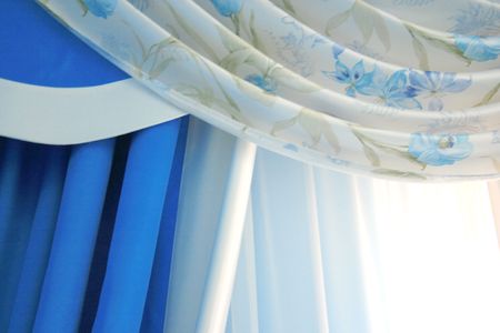 The picture of luxurious curtains details at home.の写真素材