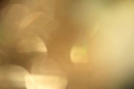 Christmas blur yellow backgroundの写真素材