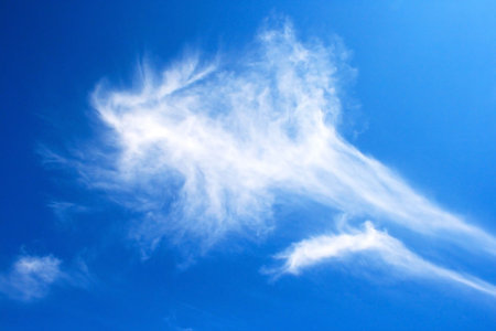 White beautiful clouds in blue sky.の写真素材