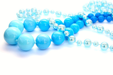 Necklaces isolated on white background.の写真素材