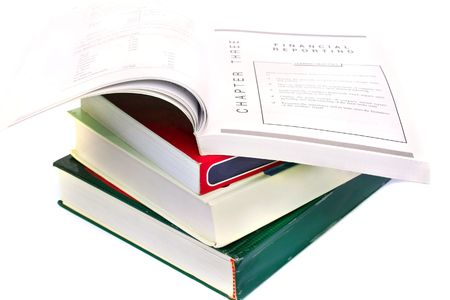 Stack of books isolated on white background. Stack of books isolated on white background.