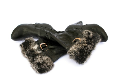 Female boots isolated on white background.の写真素材