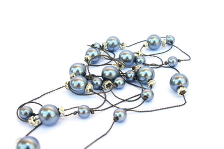 Necklaces isolated on white background.の写真素材