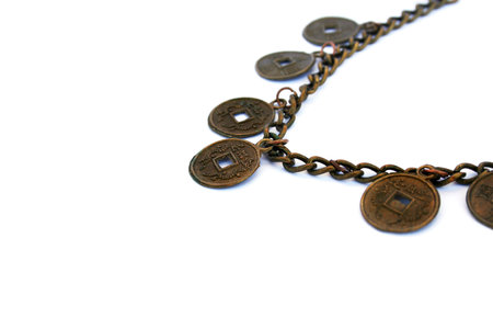 Necklace isolated on white background.