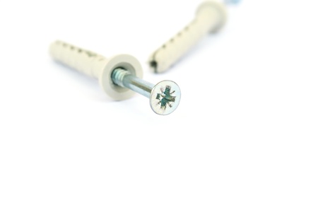 Screws isolated on white background.の写真素材