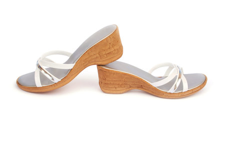 Woman shoes isolated on white background.の写真素材