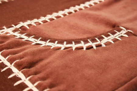 Brown fabric as a background.