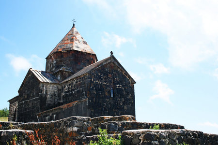 The 9th century Armenian monastery of Sevanavank. 
