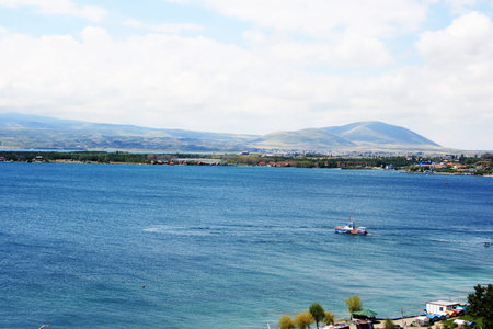 Sevan lake in Armenia.の写真素材