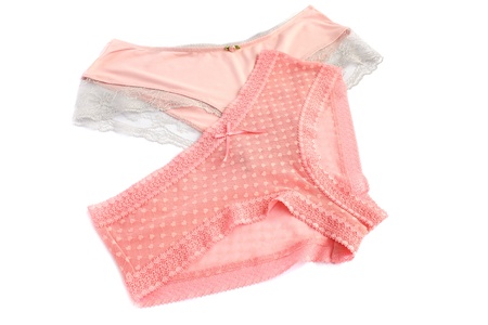 Stylish panties isolated on white background.の写真素材