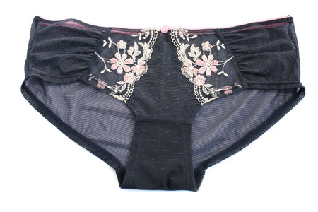 Stylish panties isolated on white background.