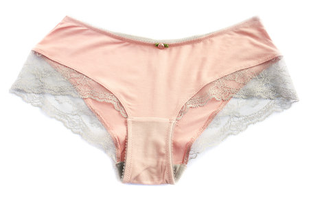Stylish panties isolated on white background.