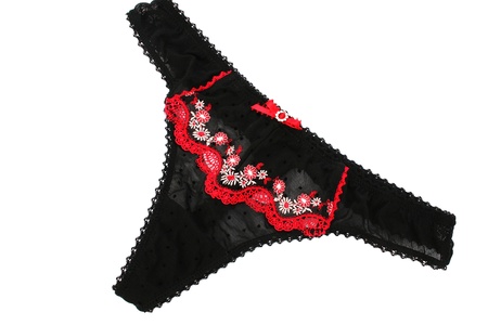 Stylish panties isolated on white background.の写真素材