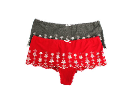 Woman panties isolated on white background.