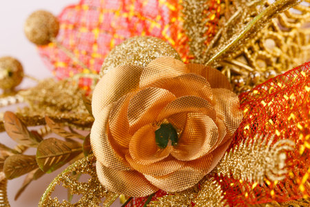 Christmas colorful decoration closeup image.の写真素材
