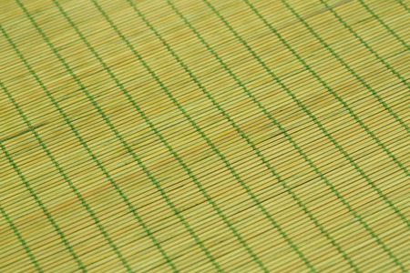 Bamboo placemat texture for background, close-up image.の写真素材