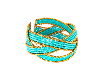 Stylish bracelet isolated on white background.の写真素材