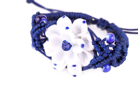 Stylish bracelet isolated on white background.の写真素材