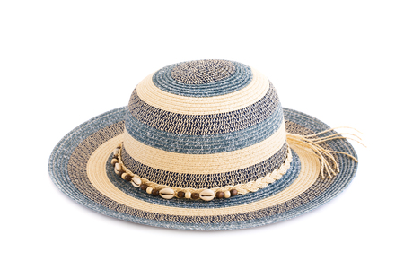 Colorful summer hat isolated on white background.の写真素材