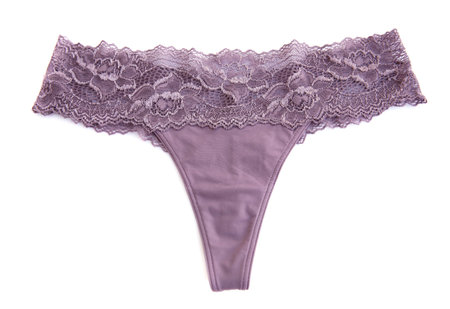 Stylish panties isolated on white background.の写真素材