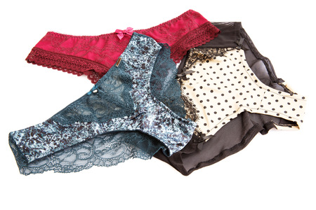 Stylish panties isolated on white background.の写真素材