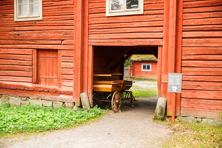The ironmaster's farmstead at Skansen, the first open-air museum and zoo, located on the island Djurgarden in Stockholm, Sweden.のeditorial素材